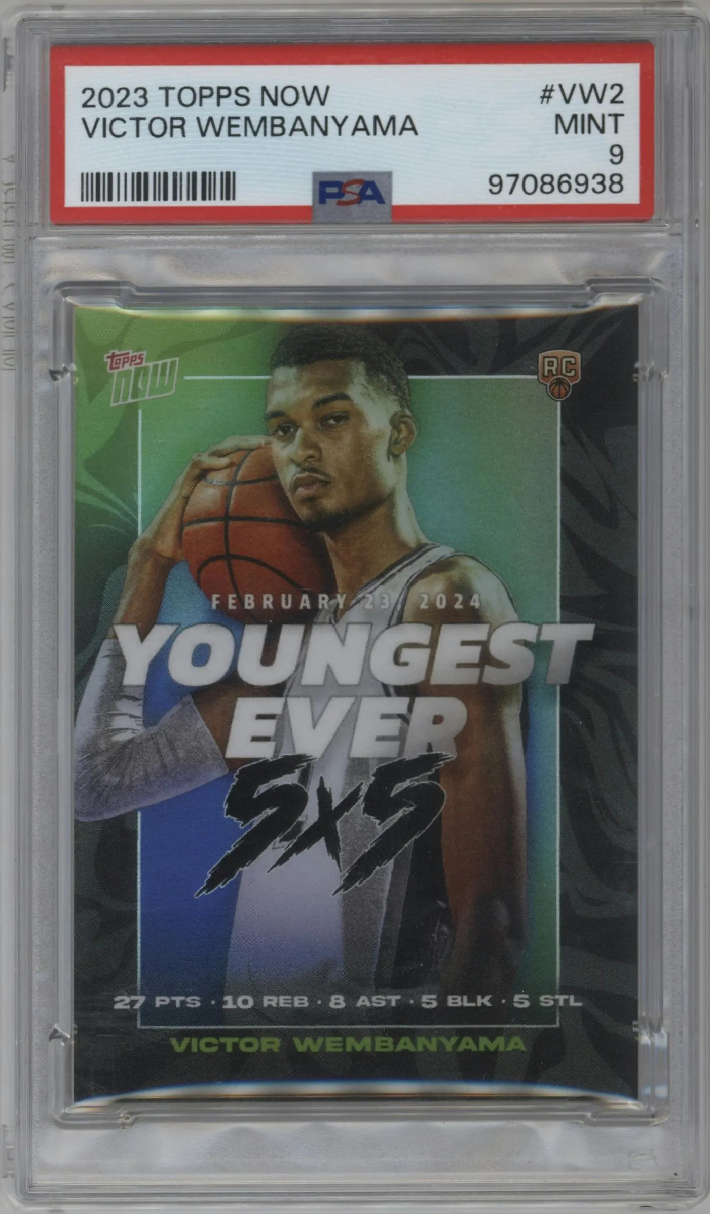 2023 Topps Now Victor Wembanyama #VW-2 PSA 9