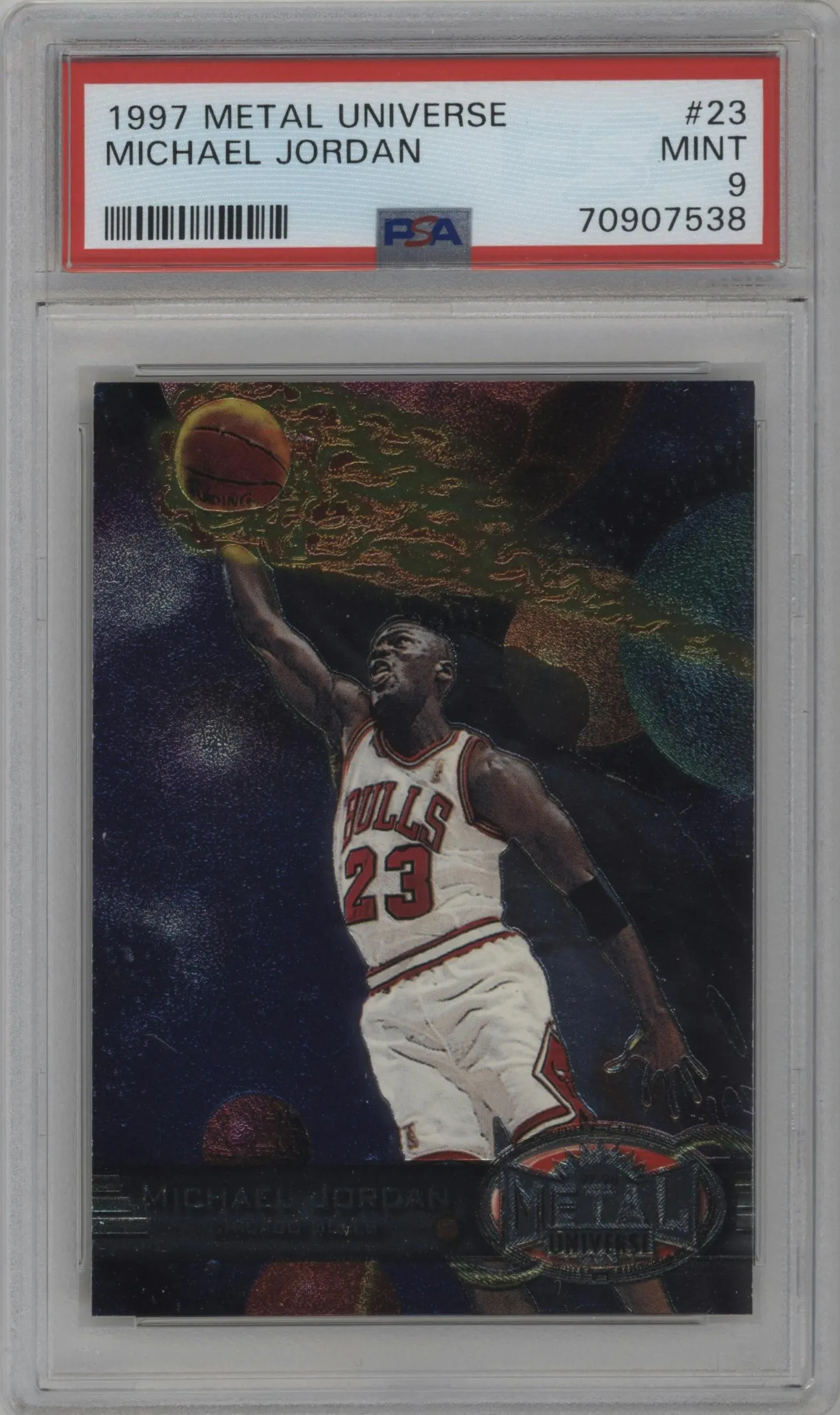 1997 Metal Universe Michael Jordan #23 PSA 9