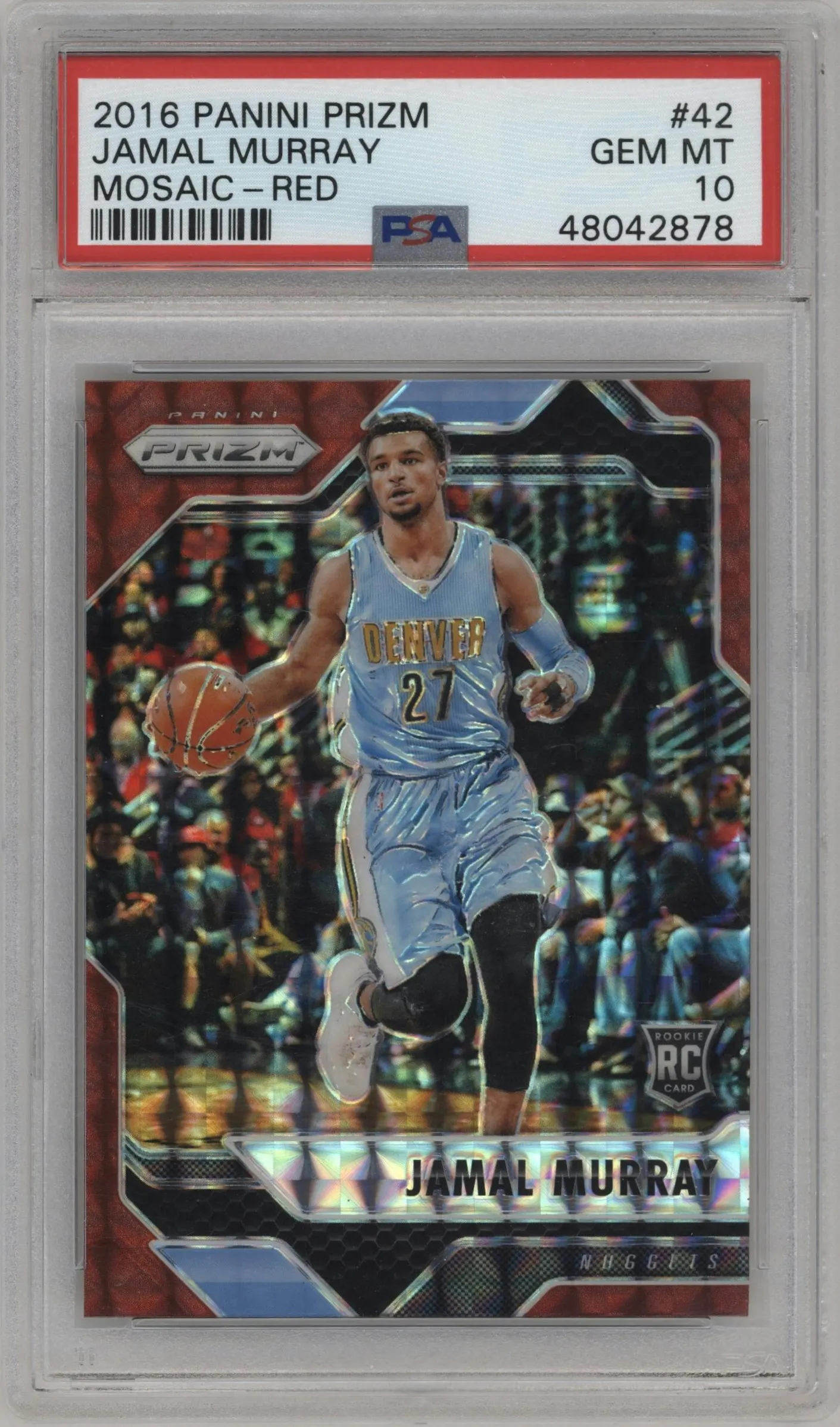 2016 Panini Mosaic Prizm Jamal Murray Red #42 PSA 10