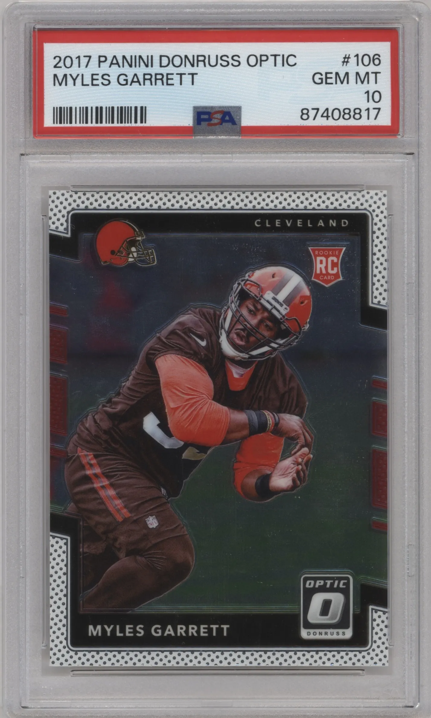 2017 Panini Donruss Optic Myles Garrett PSA 10