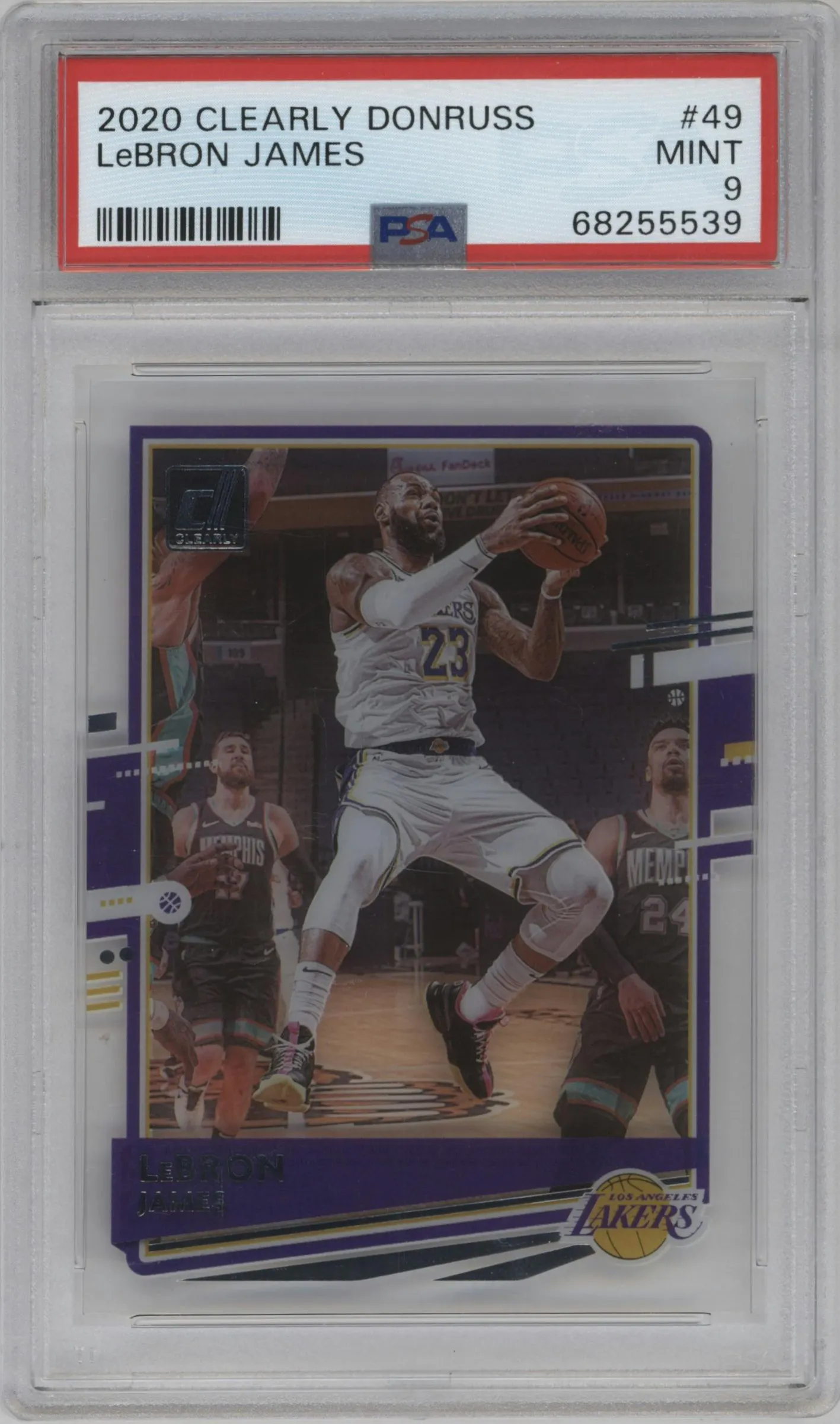 2020 Clearly Donruss LeBron James #49 PSA 9