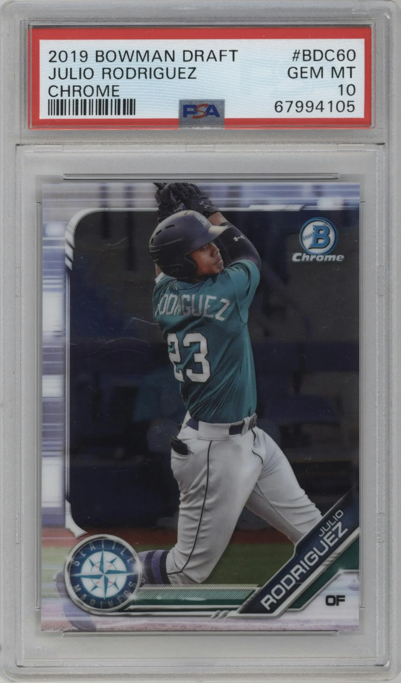 2019 Bowman Draft Chrome Julio Rodriguez #BDC-60 PSA 10