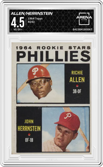 1964 Topps Richie Allen/John Herrnstein #243 ARENA CLUB 4.5