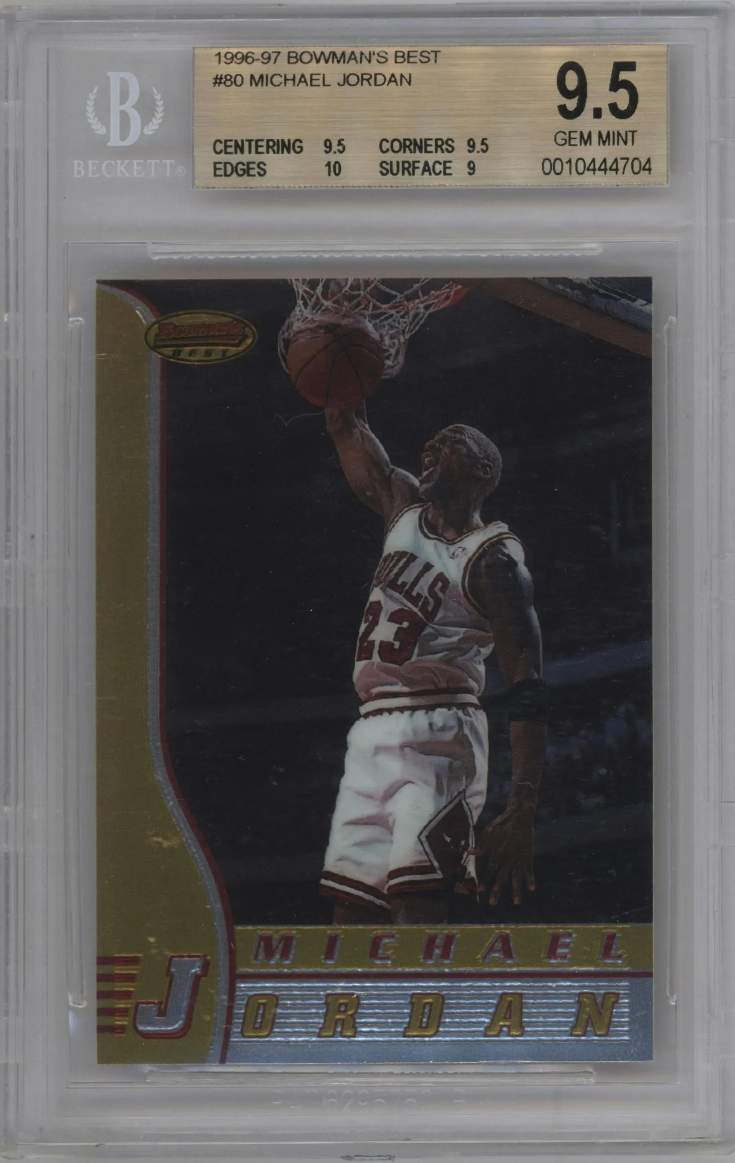 1996 Bowman’s Best Michael Jordan #80 BGS 9.5