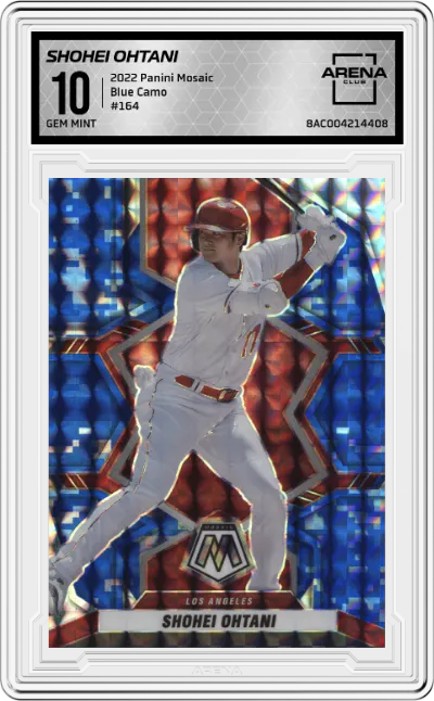 2022 Panini Mosaic Shohei Ohtani Blue Camo #164 ARENA CLUB 10