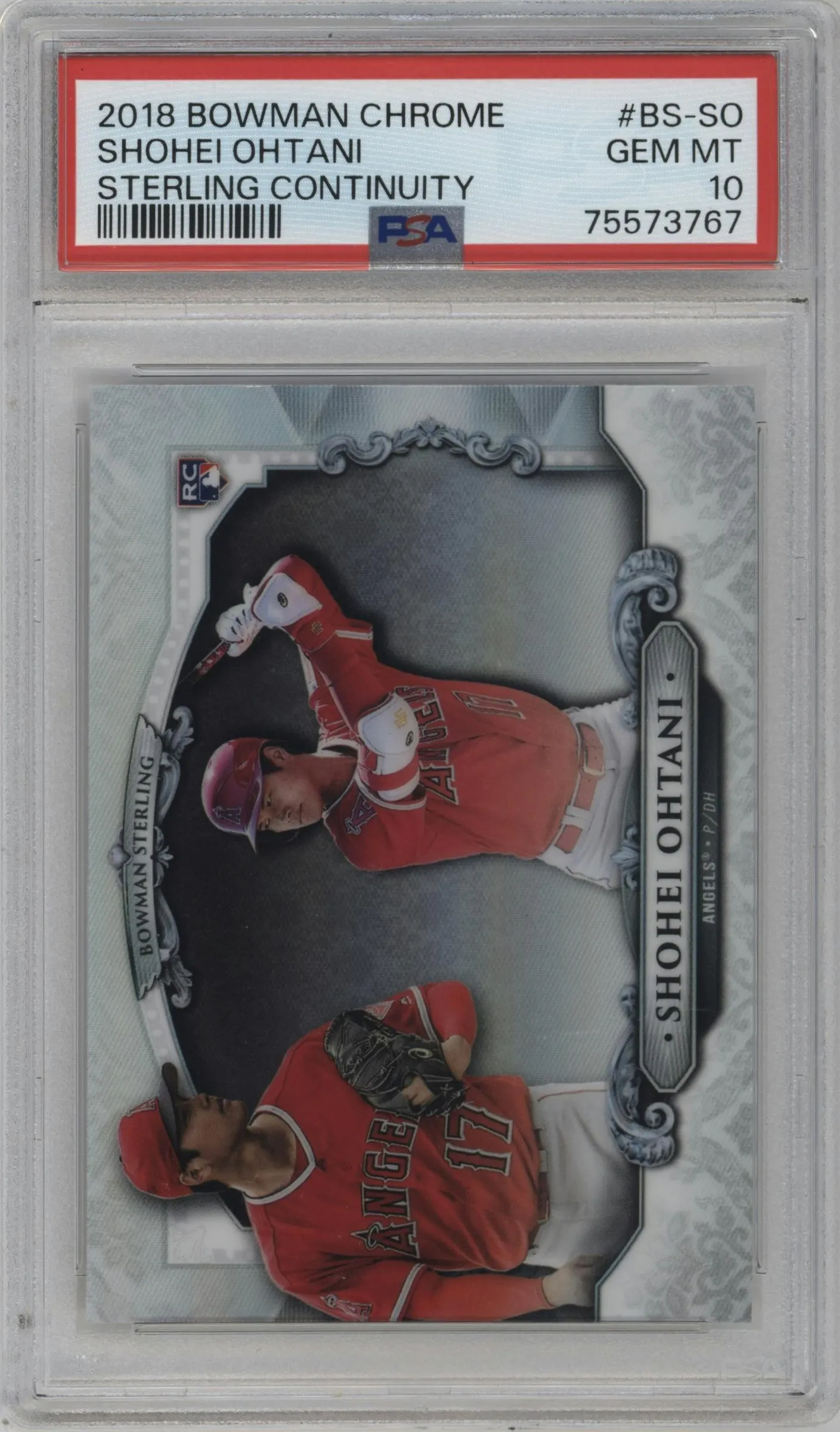 2018 Bowman Chrome Sterling Continuity Shohei Ohtani #BS-SO PSA 10