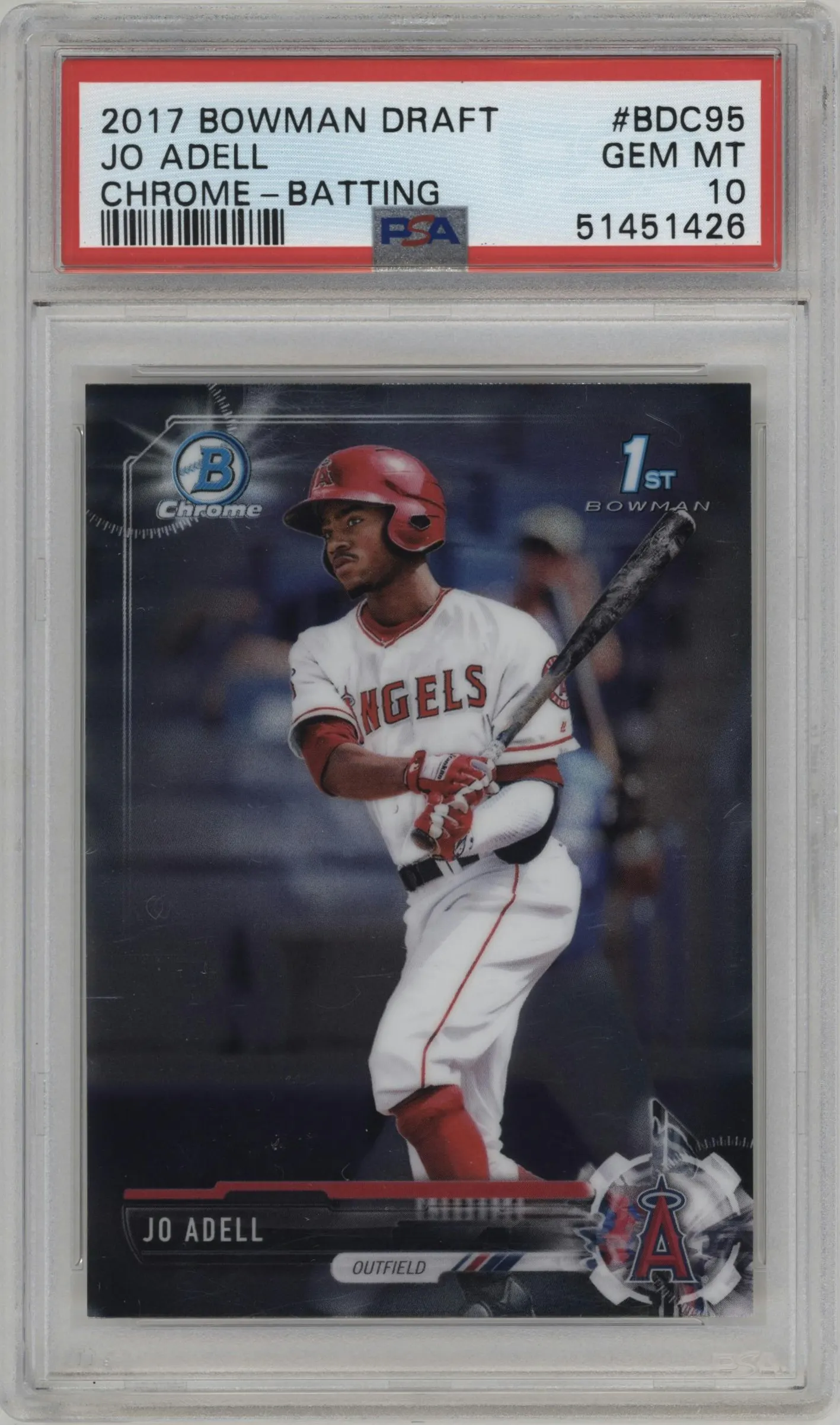 2017 Bowman Draft Chrome Jo Adell #BDC-95 PSA 10