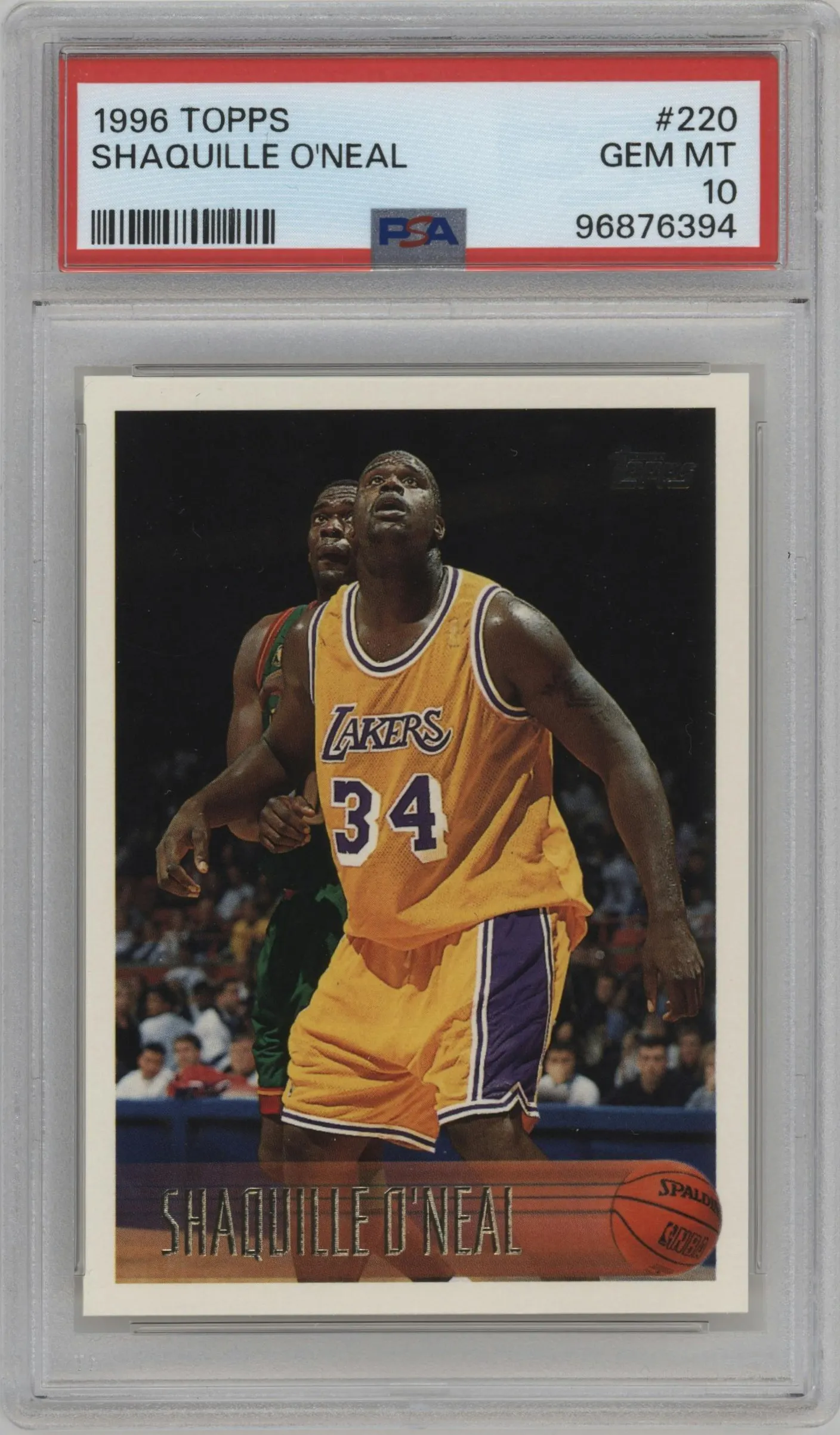 1996 Topps Shaquille O'Neal #220 PSA 10
