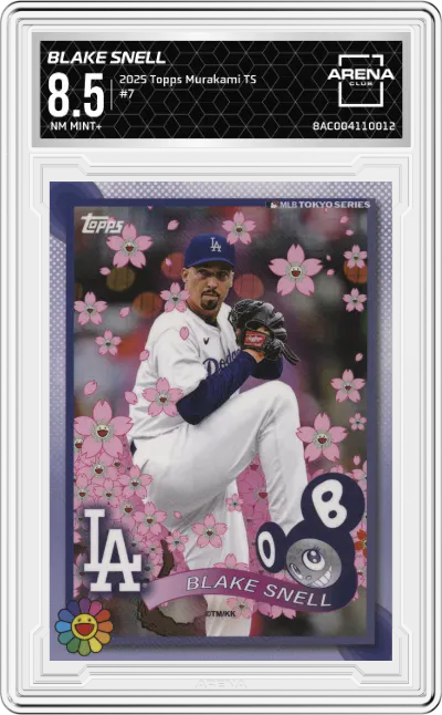 2025 Topps MLB World Tour Tokyo Series Takashi Murakami Complex Exclusive Blake Snell #7 ARENA CLUB 8.5