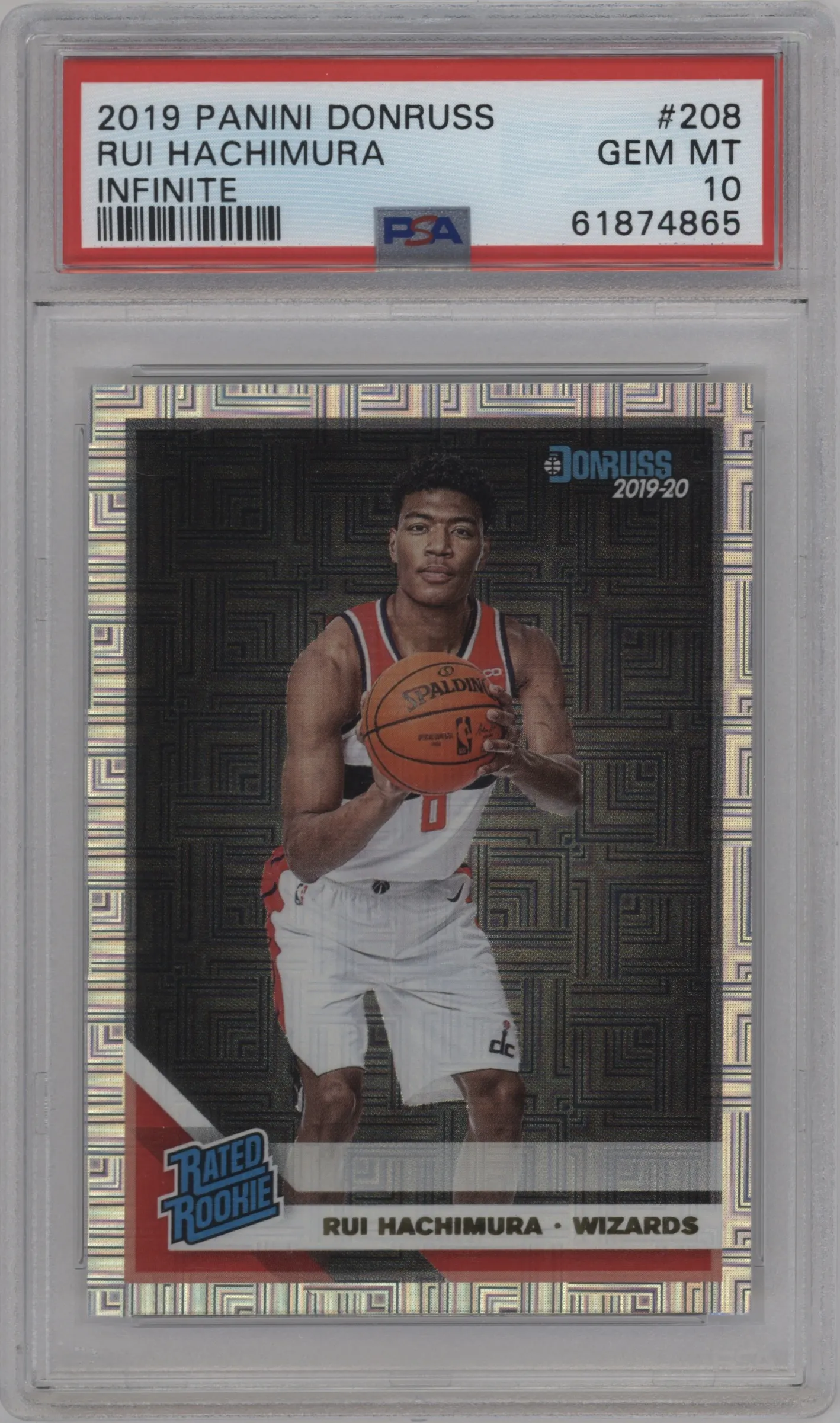 2019 Panini Donruss Rated Rookie Rui Hachimura Infinite PSA 10