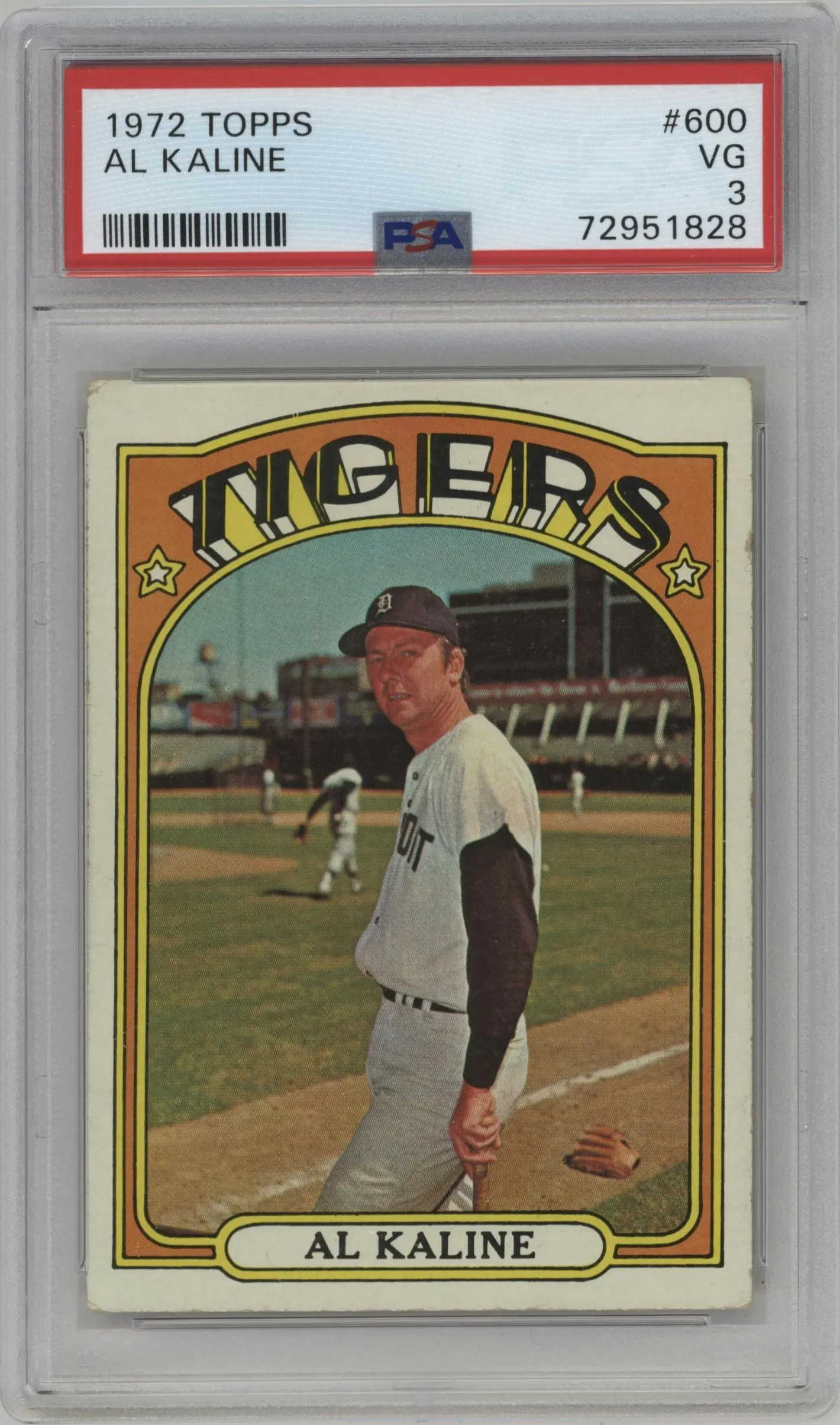 1972 Topps Al Kaline PSA VERY GOOD 3 #600 PSA 3