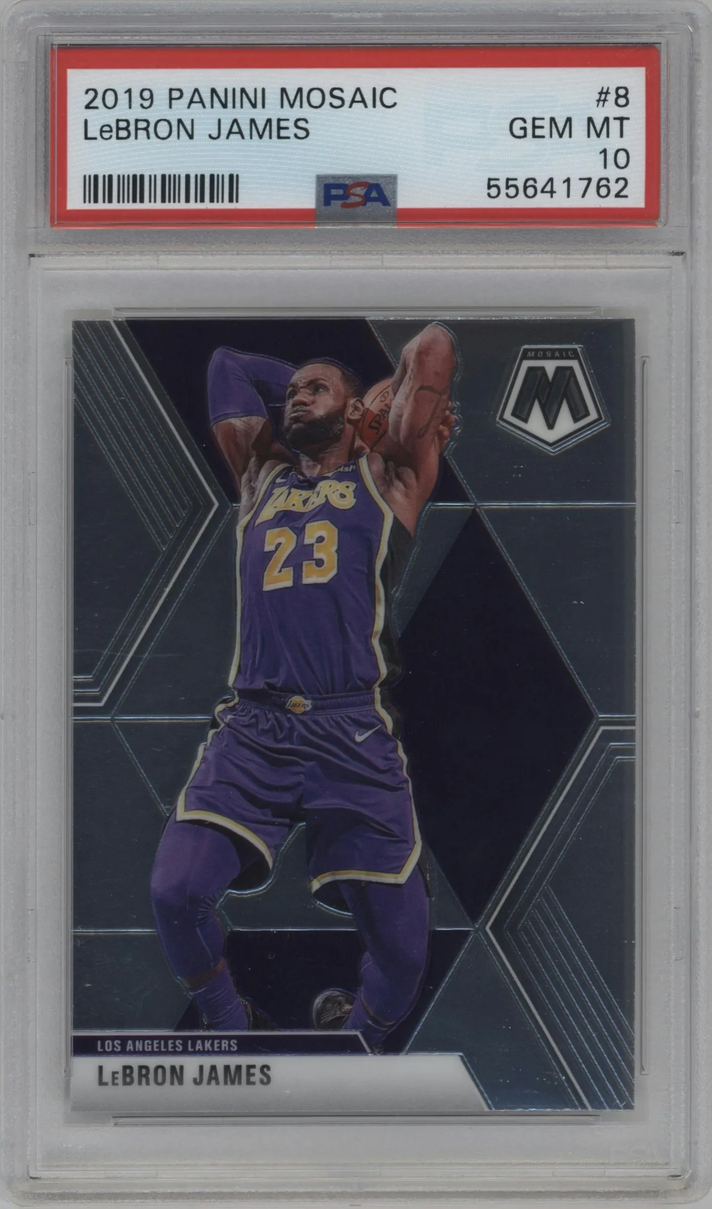 2019 Panini Mosaic LeBron James #8 PSA 10