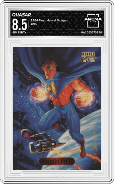1994 Fleer Marvel Masterpieces Quasar #96 ARENA CLUB 8.5