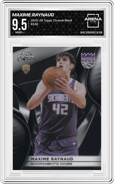 2025 Topps Chrome Black Maxime Raynaud #142 ARENA CLUB 9.5