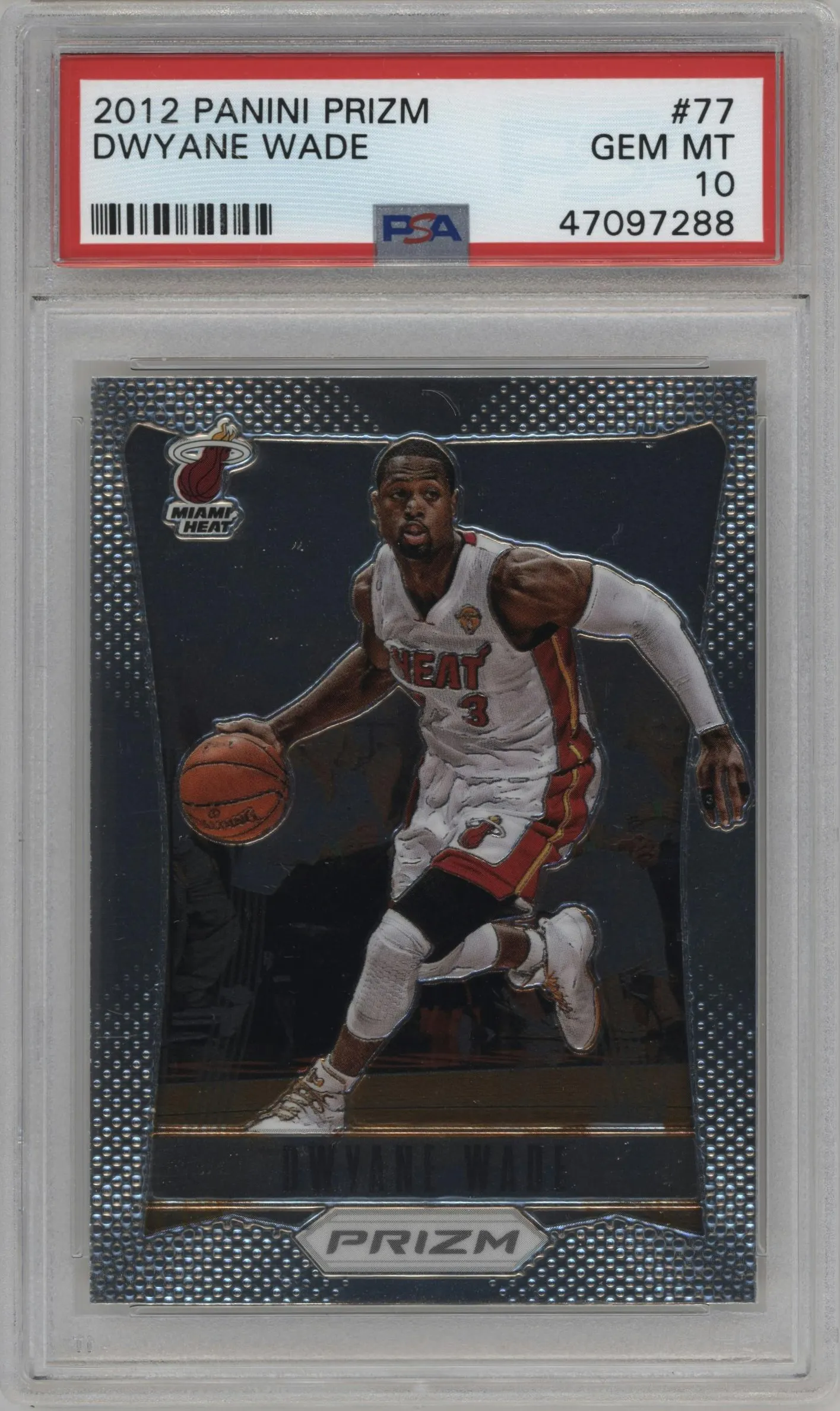 2012 Panini Prizm Dwyane Wade #77 PSA 10