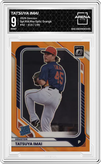 2026 Donruss Opt.Rtd.Rke Tatsuya Imai Optic Orange #42 ARENA CLUB 9