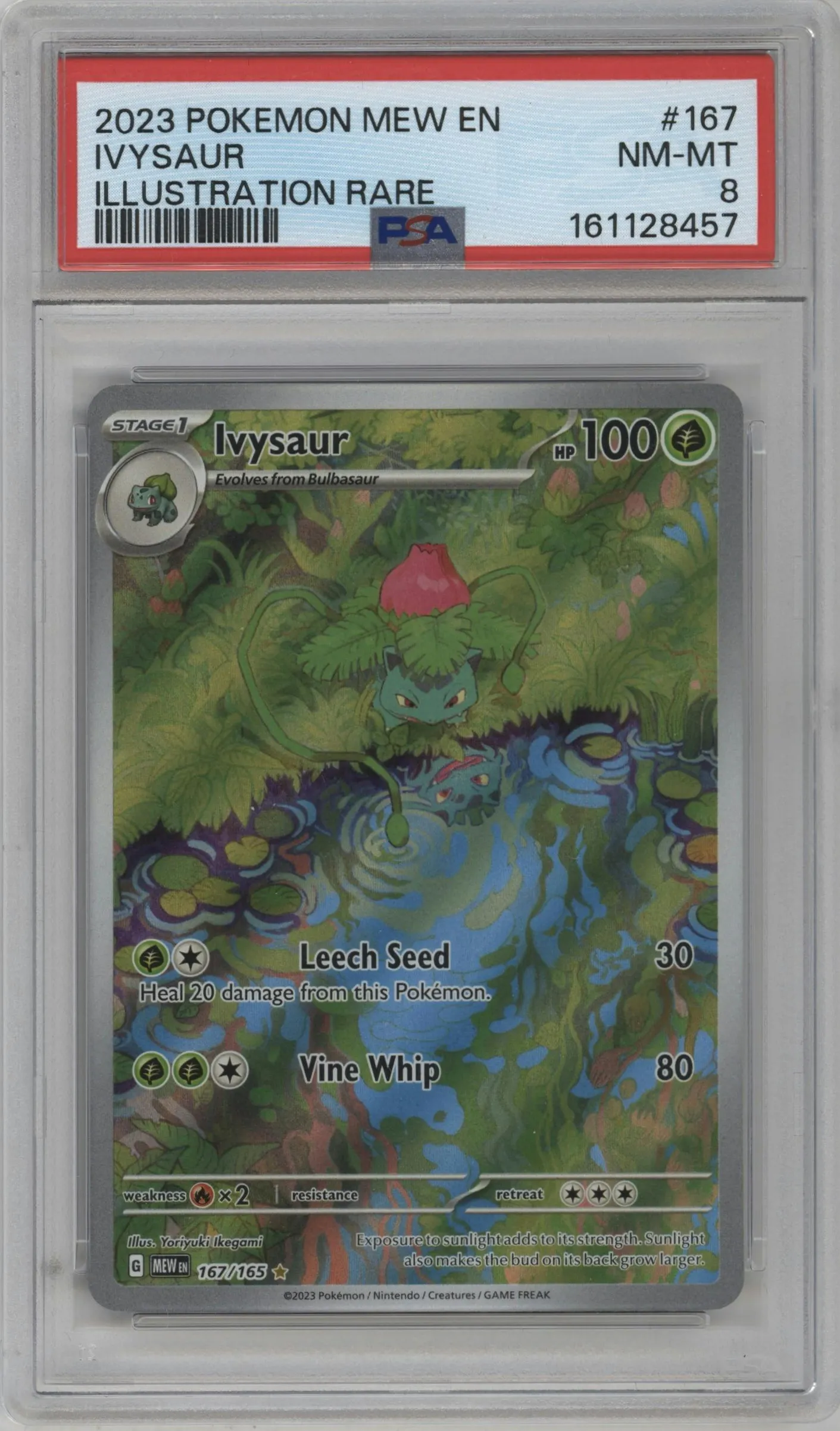 2023 Pokemon SV Ivysaur #167 PSA 8