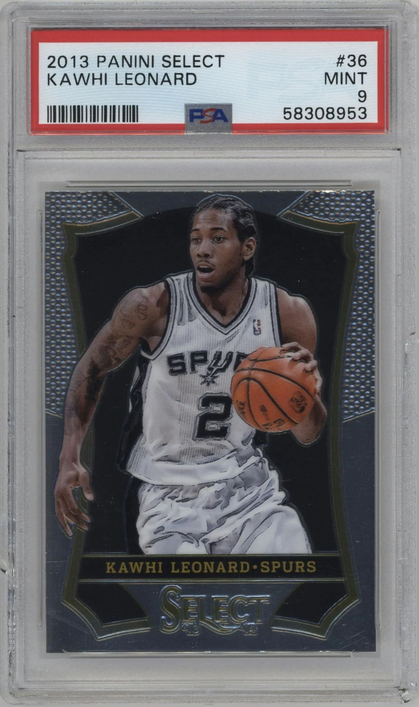 2013 Panini Select Kawhi Leonard #36 PSA 9