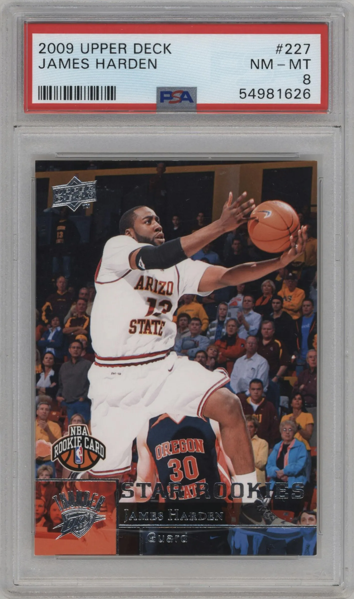 2009 Upper Deck James Harden #227 PSA 8