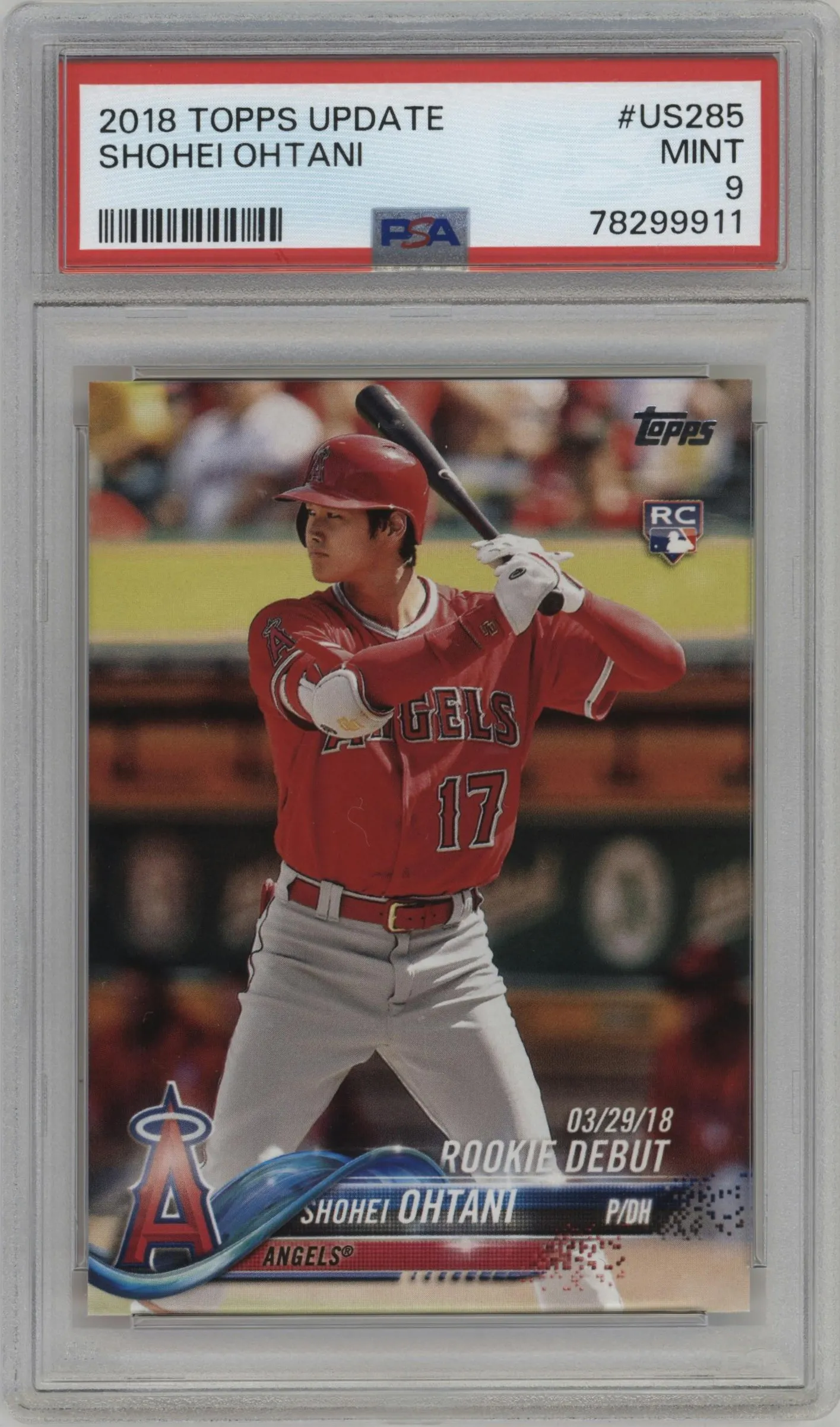 2018 Topps Update Shohei Ohtani PSA 9