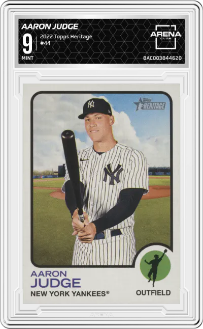 2022 Topps Heritage Aaron Judge #44 ARENA CLUB 9