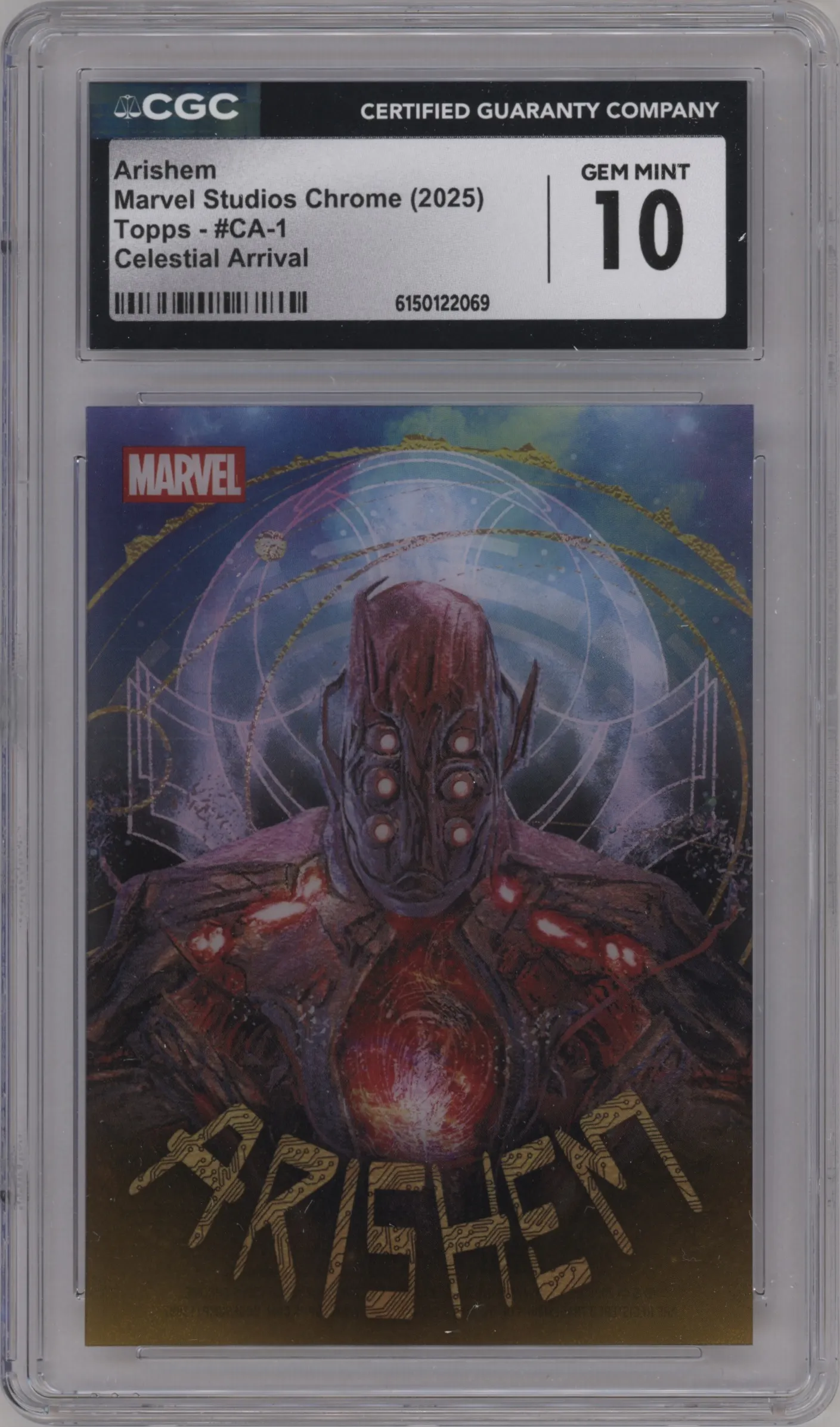 2025 Topps Chrome Marvel Studios Celestial Arrival Arishem #CA-1 CGC 10