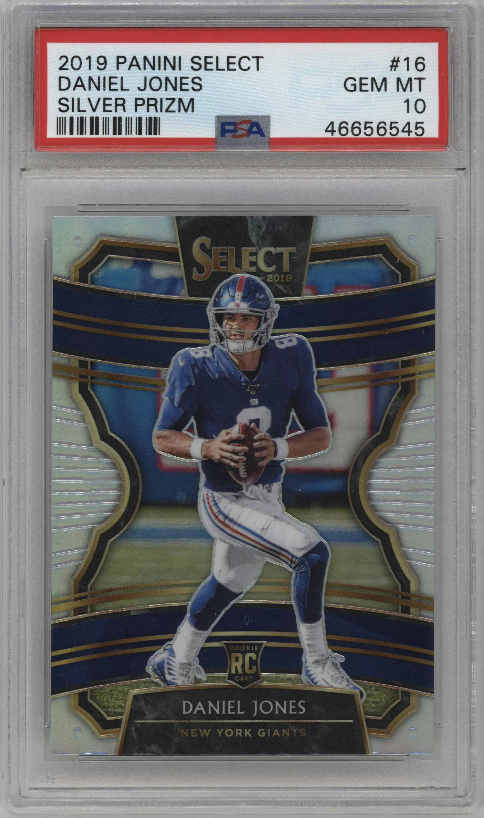 2019 Panini Select Daniel Jones Silver Prizm PSA 10