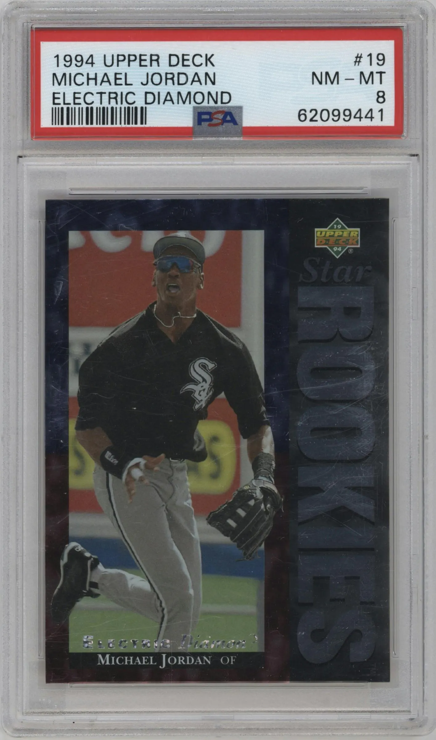 1994 Upper Deck Michael Jordan Electric Diamond PSA 8