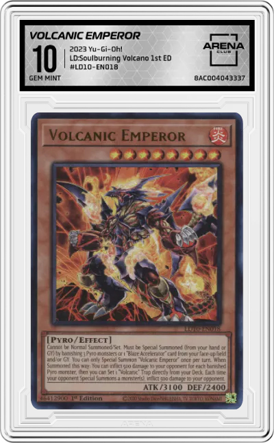 2023 Yu-Gi-Oh! LD:Soulburning Volcano Volcanic Emperor #LD10-EN018 ARENA CLUB 10