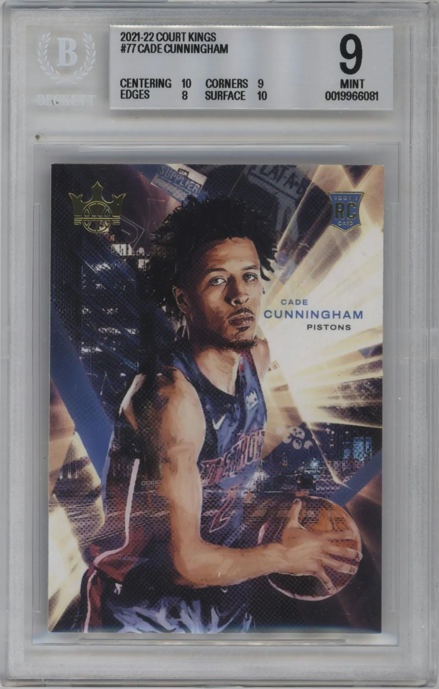2021 Panini Court Kings Rookies I Cade Cunningham #77 BGS 9