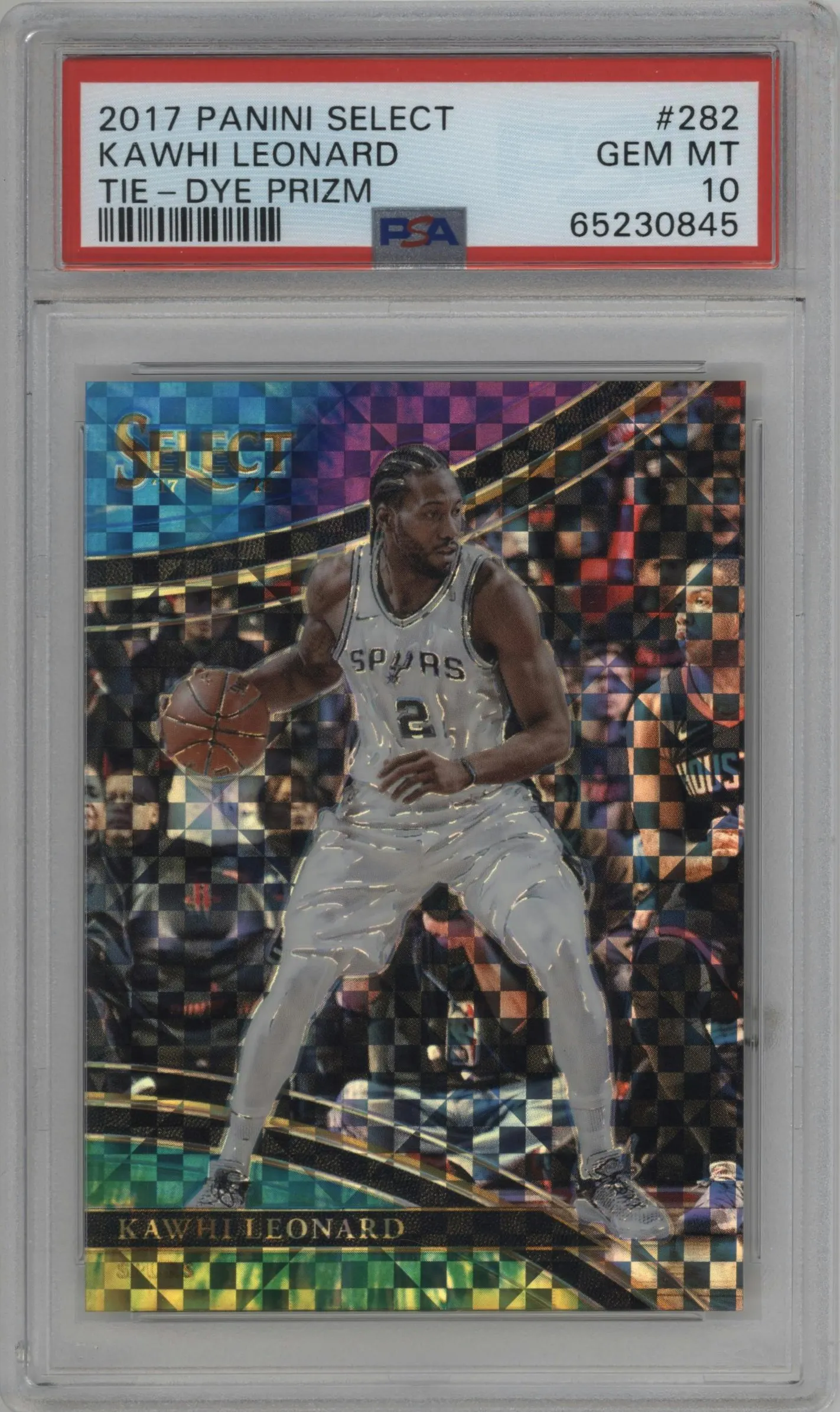 2017 Panini Select Courtside Kawhi Leonard Tie-Dye #282 PSA 10