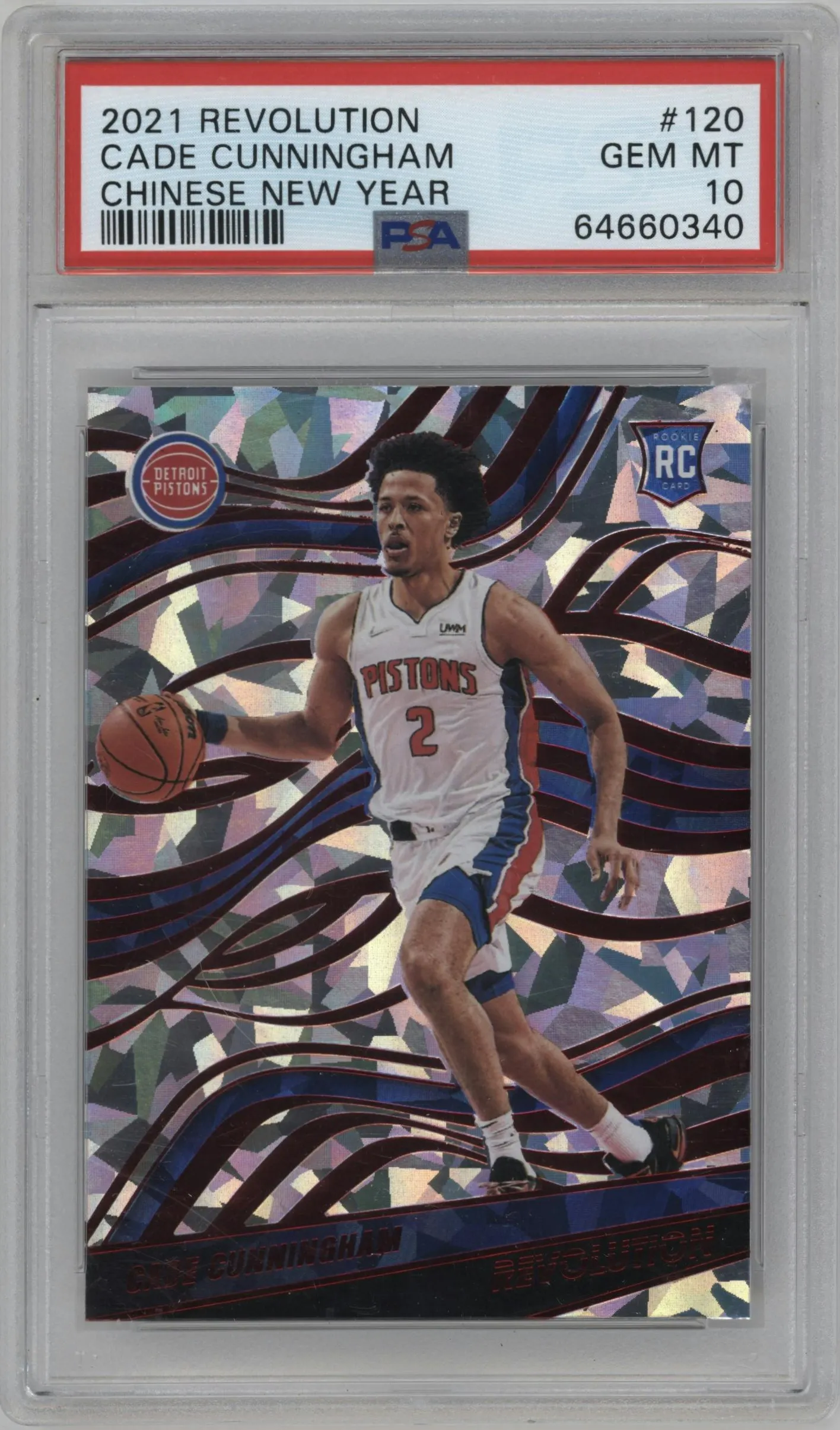 2021 Panini Revolution Cade Cunningham Chinese New Year #120 PSA 10