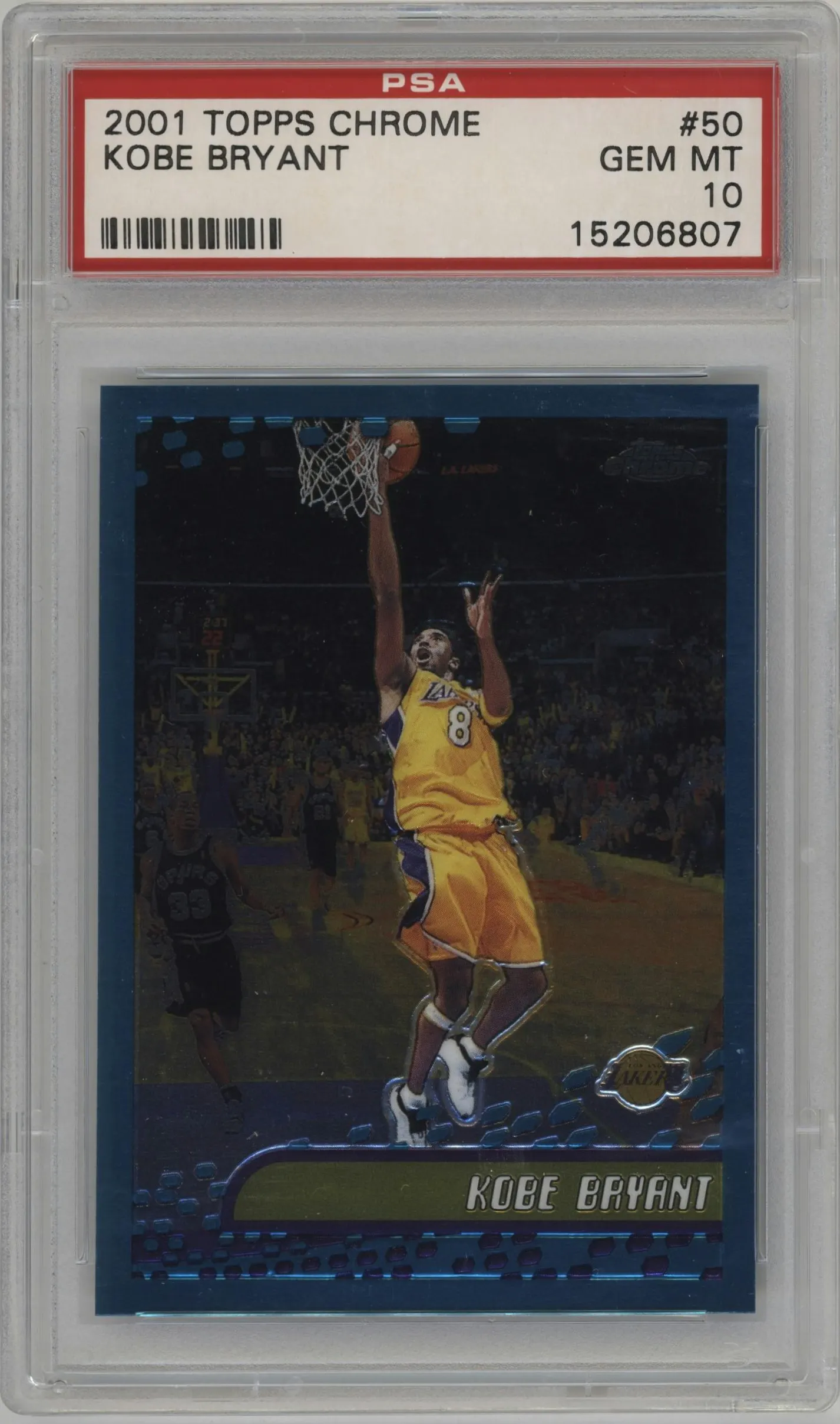 2001 Topps Chrome Kobe Bryant #50 PSA 10