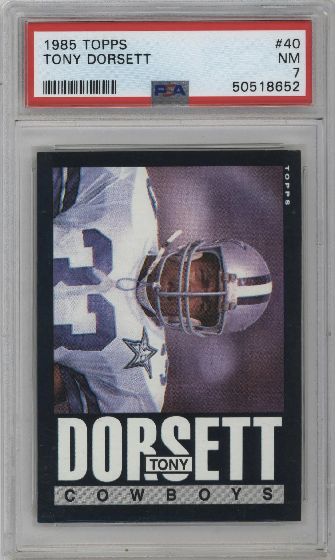 1985 Topps Tony Dorsett #40 PSA 7