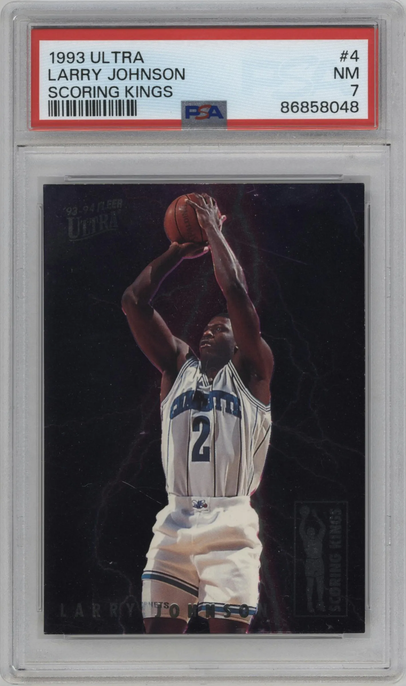 1993 Fleer Ultra Scoring Kings Larry Johnson #4 PSA 7