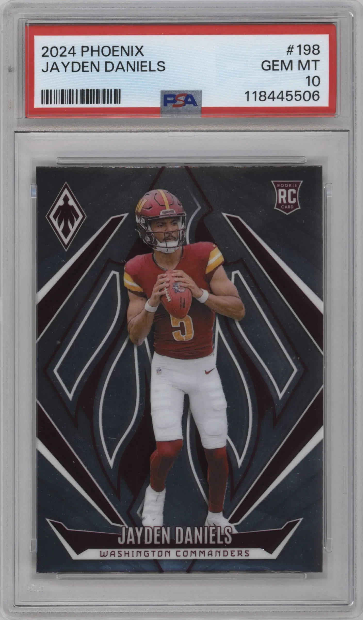 2024 Panini Phoenix Jayden Daniels #198 PSA 10