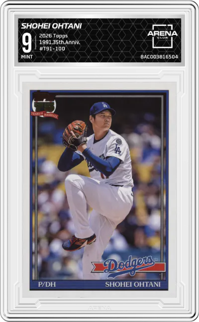 2026 Topps 1991.35th.Anniv. Shohei Ohtani #T91-100 ARENA CLUB 9