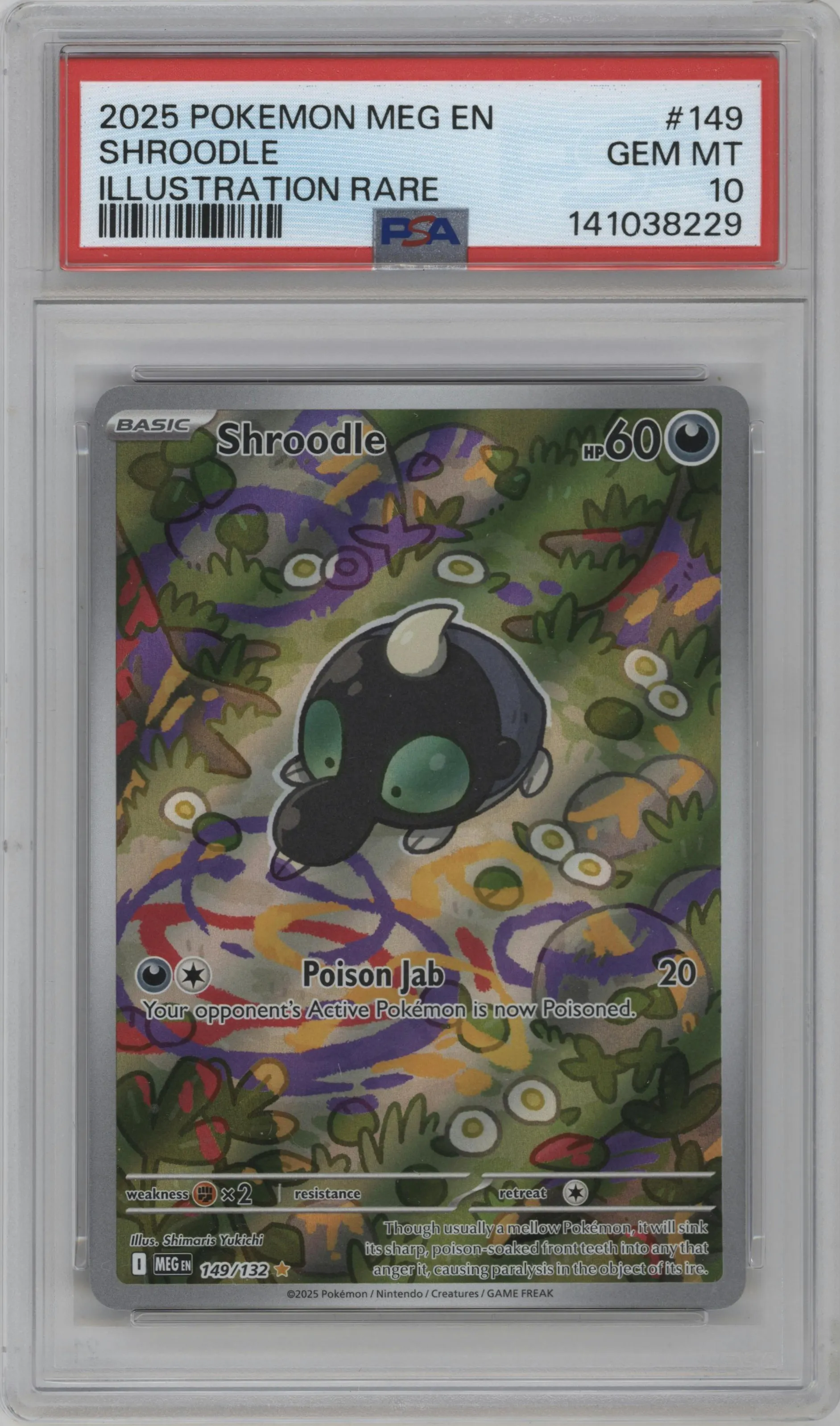 2025 Pokemon Mega Evolution Shroodle #149 PSA 10