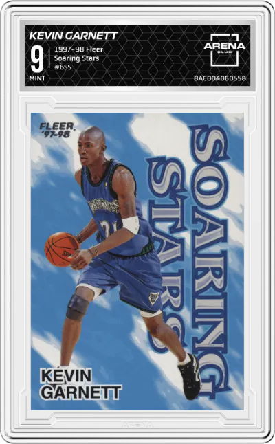 1997 Fleer Soaring Stars Kevin Garnett #6SS ARENA CLUB 9