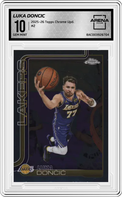 2025 Topps Chrome Update Luka Doncic #2  ARENA CLUB 10
