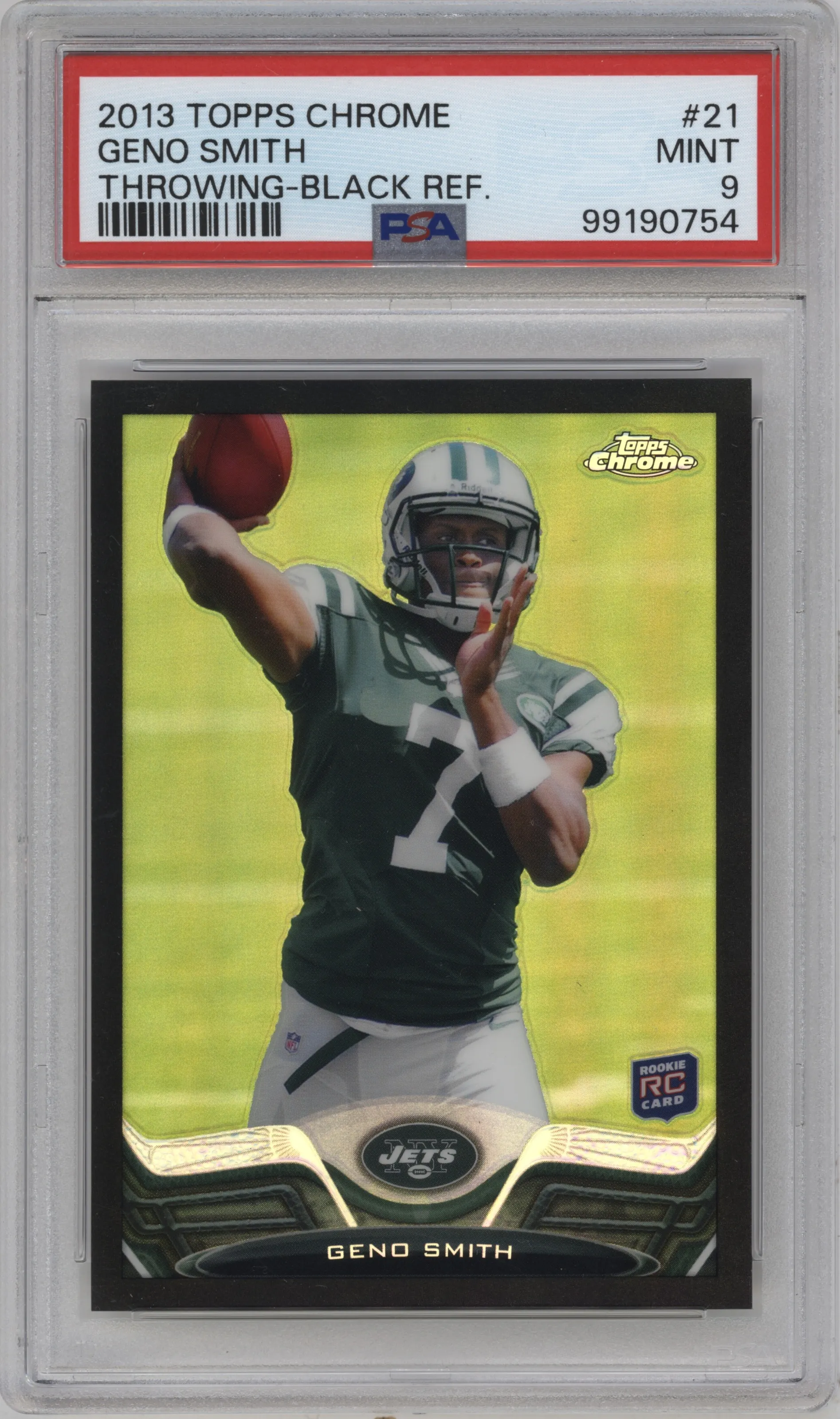 2013 Topps Chrome Geno Smith Black Refractor #21 PSA 9