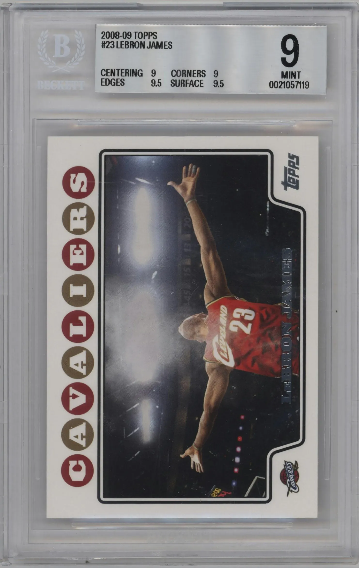 2008 Topps LeBron James #23 BGS 9