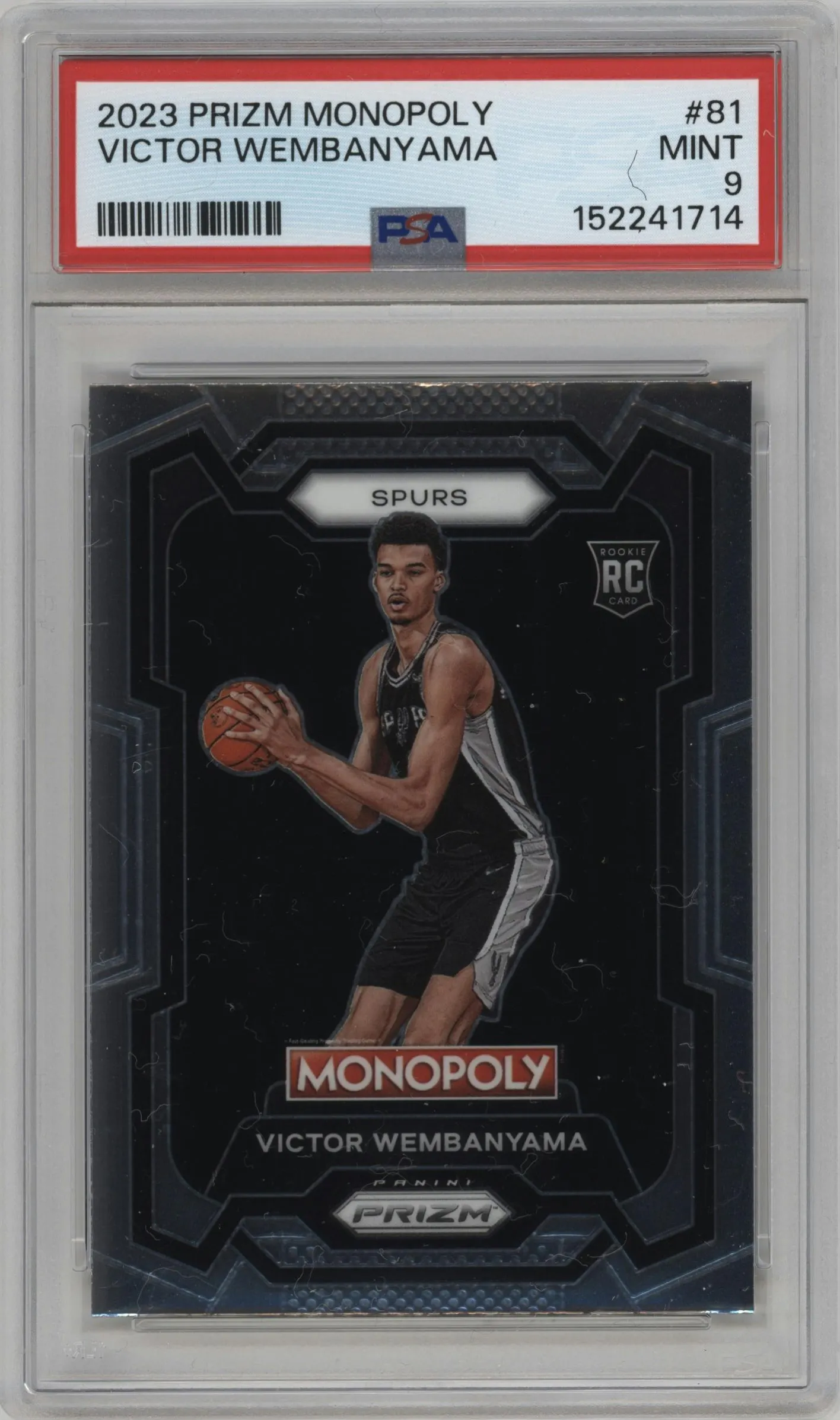 2023 Panini Prizm Monopoly Victor Wembanyama #81 PSA 9