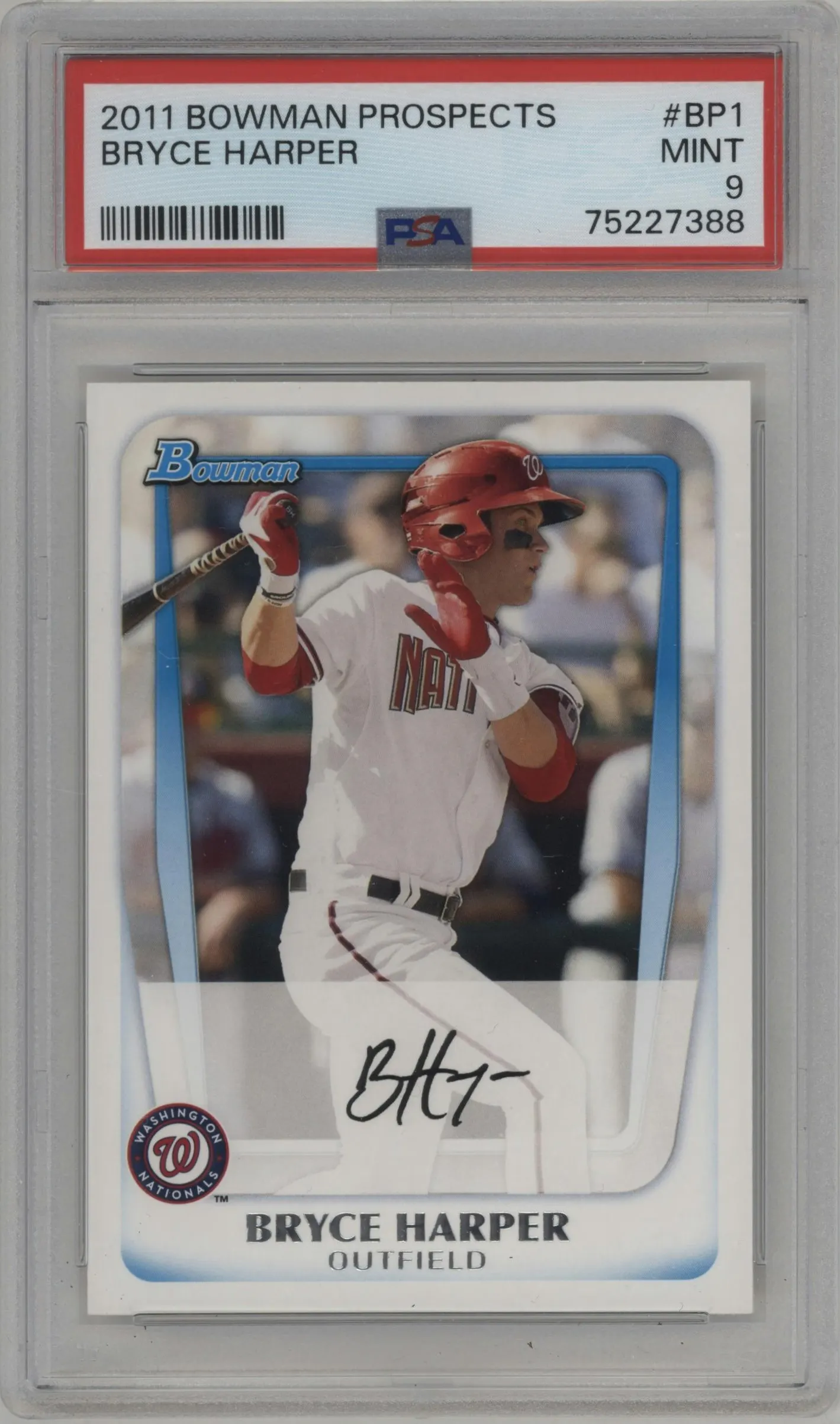 2011 Bowman Prospects Bryce Harper #BP1 PSA 9