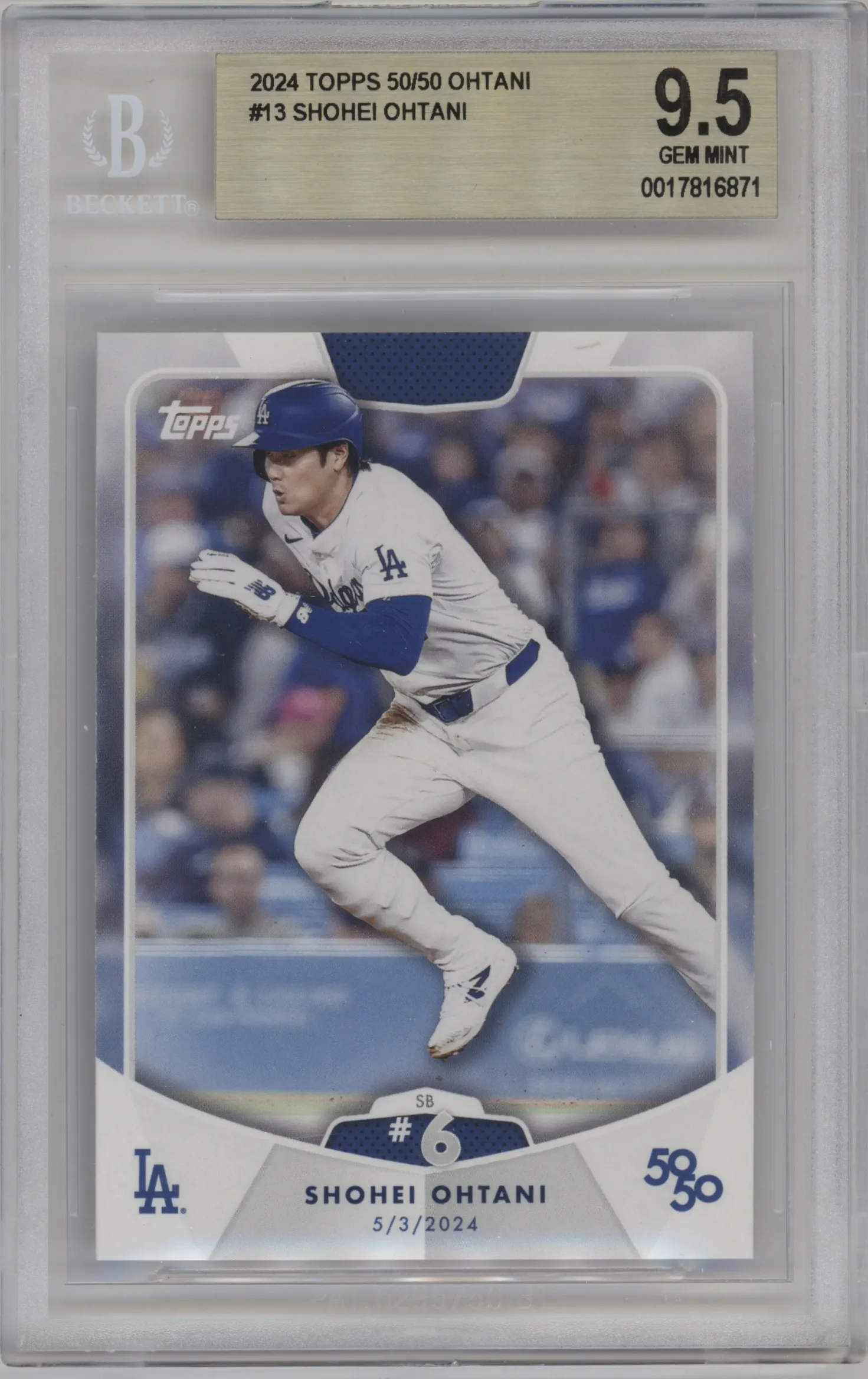 2024 Topps 50/50 Shohei Ohtani #13 BGS 9.5
