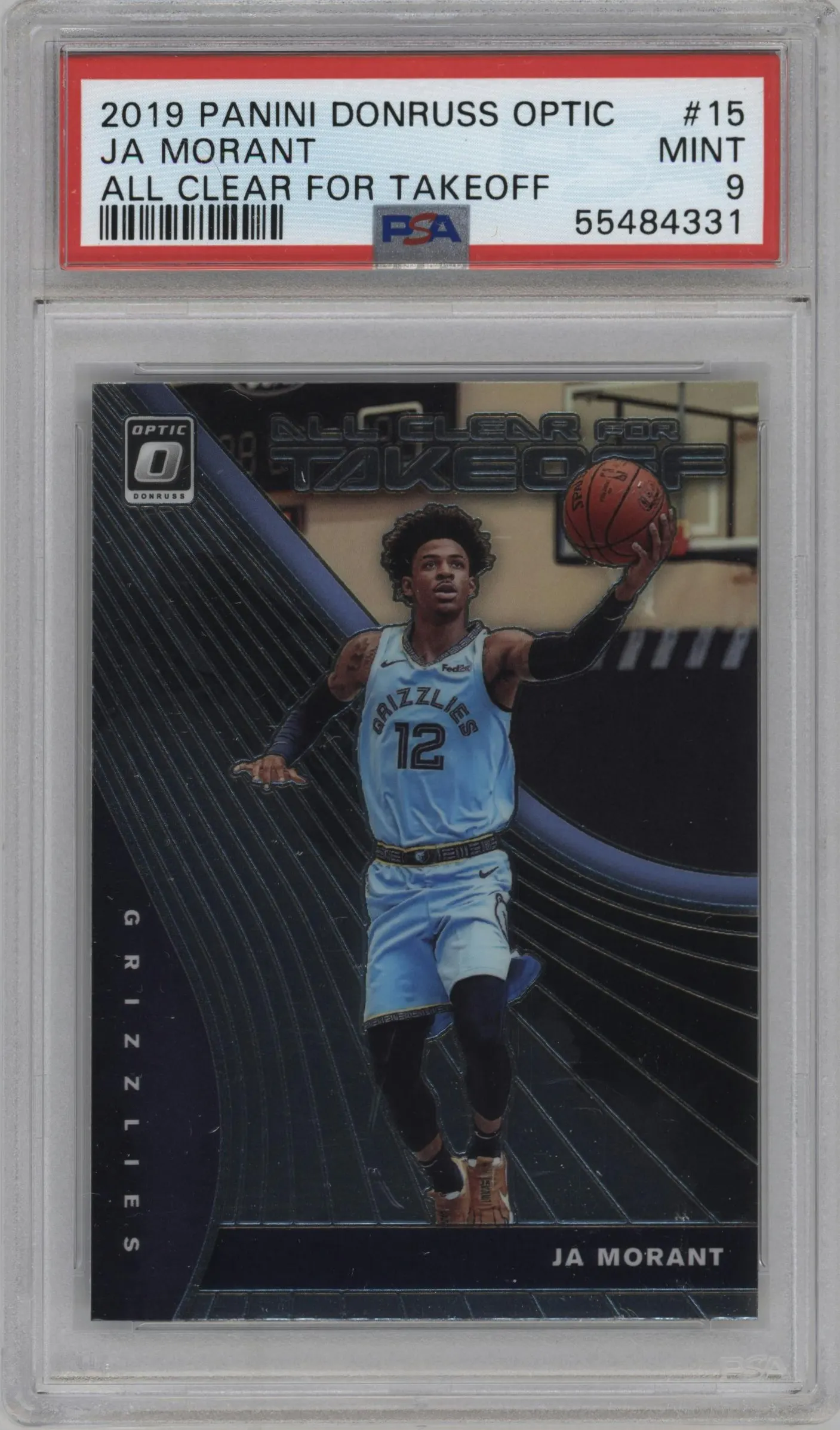 2019 Panini Donruss Optic All Clear for Takeoff Ja Morant PSA 9
