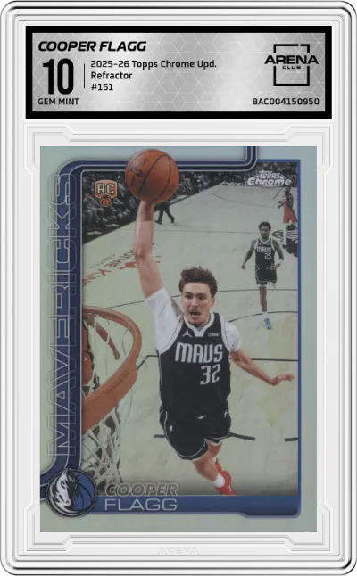 2025 Topps Chrome Update Cooper Flagg Refractor #151 ARENA CLUB 10