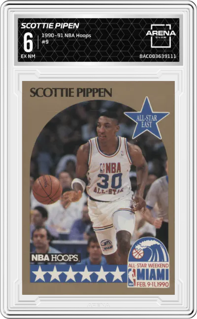 1990 NBA Hoops Scottie Pipen #9 ARENA CLUB 6