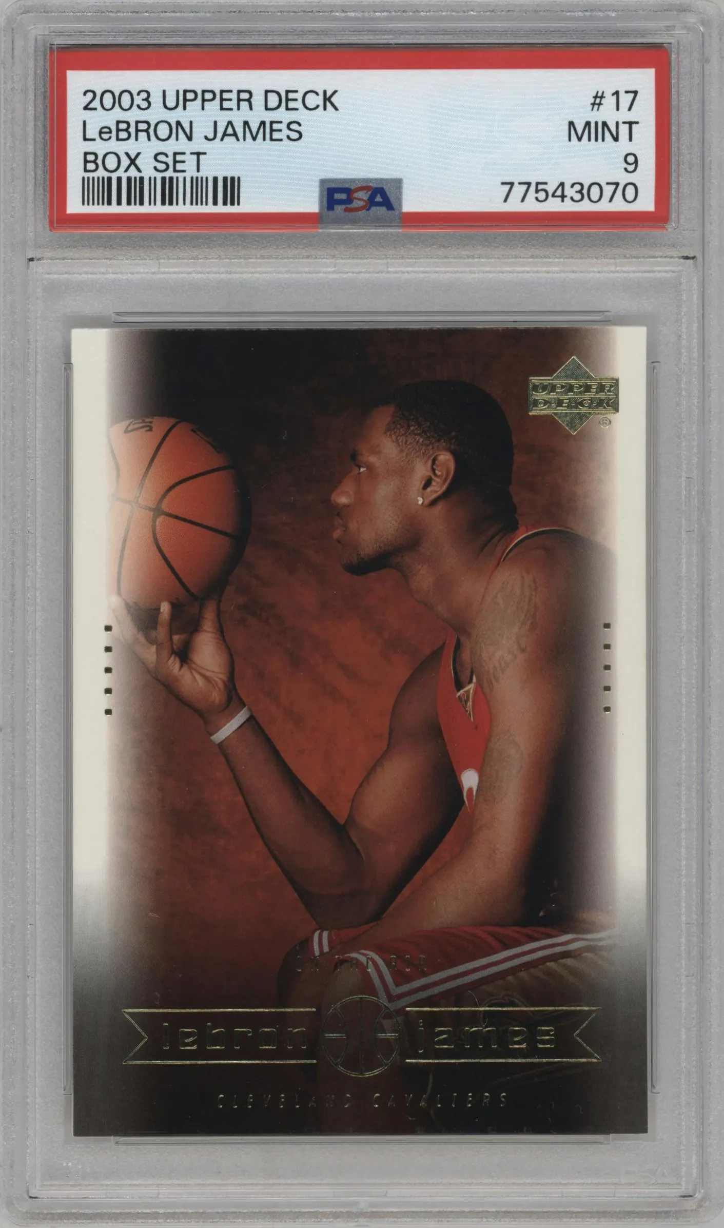 2003 Upper Deck LeBron James Box Set Lebron James #17 PSA 9