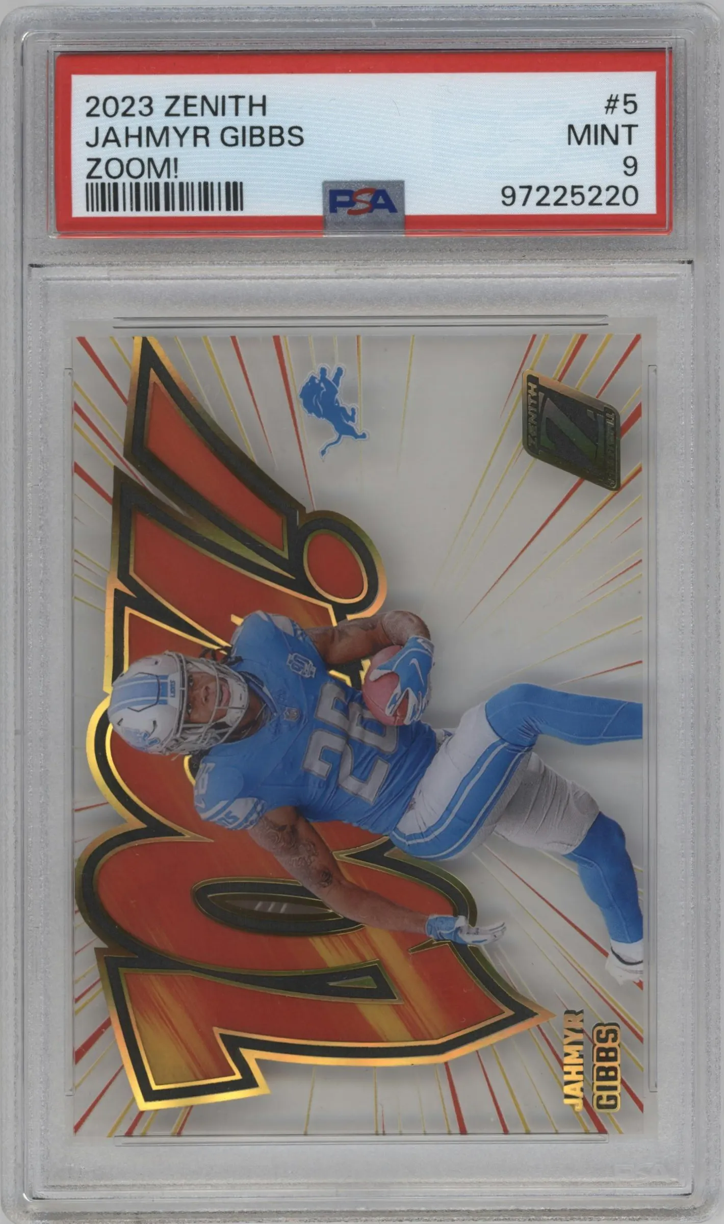 2023 Panini Zenith Zoom! Jahmyr Gibbs #5 PSA 9